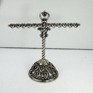 Brighton Ornate Earrings Holder Jewel Organizer Tree Small Silver Tone 4.5”